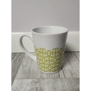 Starbucks Coffee 2017 Mug 13 Oz Green Scroll Abstract Print Collectible